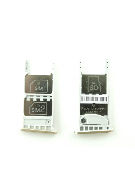Zócalo de SIM + micro SD Motorola Moto G5 versión dual SIM dorado