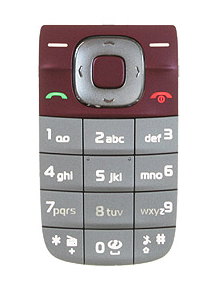 Teclado Nokia 2760 plata - rojo