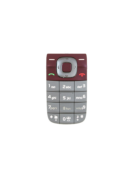 Teclado Nokia 2760 plata - rojo