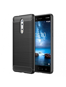 Funda TPU Carbon Nokia 8 2017 negra