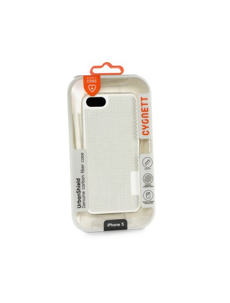 Protector rígido trasero de carbono Cygnett iPhone 5 - 5S . SE blanco