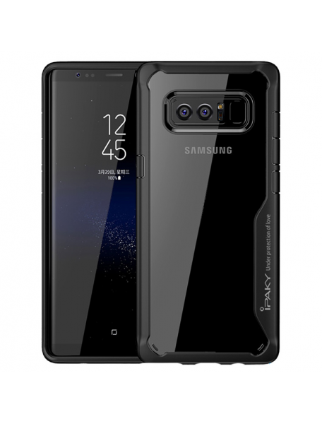 Funda TPU Survival iPaky Samsung Galaxy Note 8 N950 negra - transparente