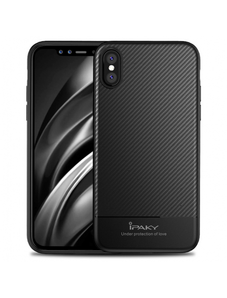 Funda TPU Carbon iPaky iPhone X negra