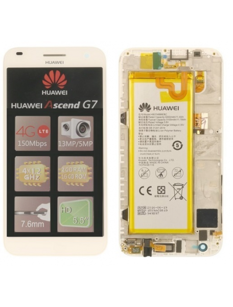 Display Huawei Ascend G7 blanco original