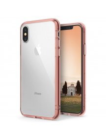 Funda TPU + Bumper Ringke Fusion iPhone X rosa