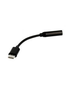 Adaptador de audio Type C a jack 3.5mm negro