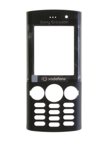 Carcasa frontal Sony Ericsson V640i Vodafone negro