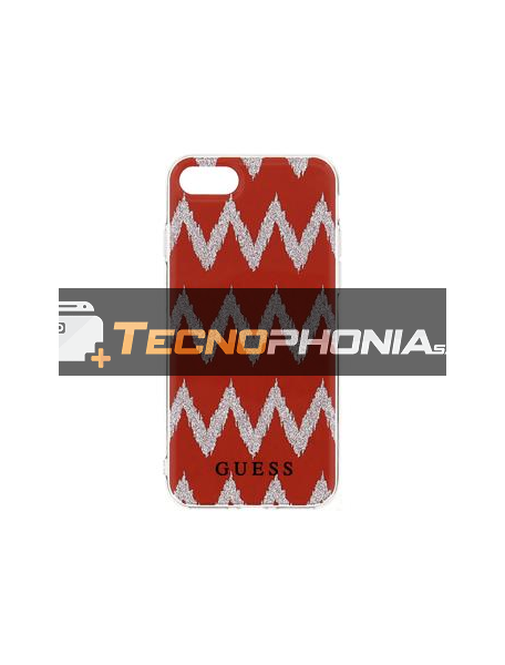 Funda TPU Guess Ethnic Chic Chevron 3D GUHCP7CGRE iPhone 7 -8 roja