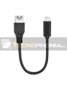 Cable OTG Type-c a USB 3.0 negro