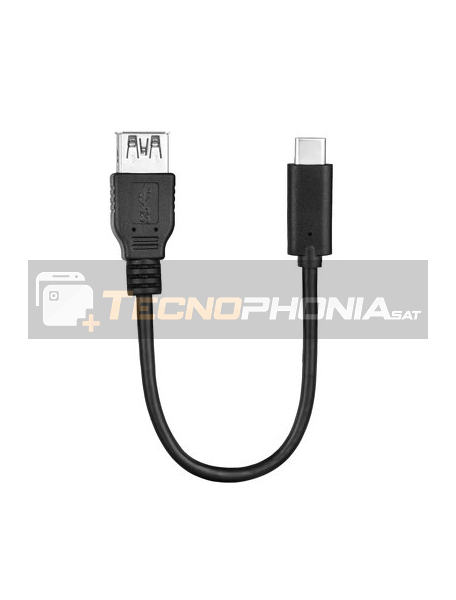 Cable OTG Type-c a USB 3.0 negro