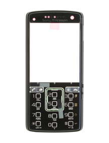 Carcasa frontal Sony Ericsson K850i negro - verde