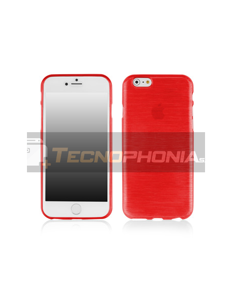 Funda TPU Metallic iPhone 6 Plus - 6S Plus roja
