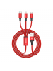 Cargador Baseus Letour TZCL-D92 + cable USB 3 en 1 microUSB, Lightning, USB Type-C