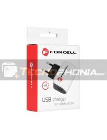 Cargador Forcell USB 1A + cable iPhone 5 - 6 - 7 - 8 - X