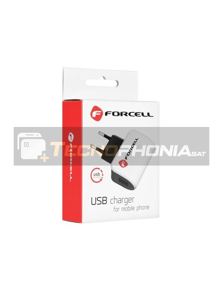 Cargador Forcell USB 1A + cable iPhone 5 - 6 - 7 - 8 - X