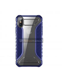 Funda Baseus Michelin iPhone X - XS azul - transparente