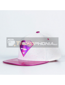 Gorra Superman DC Comics premium blanca - rosa