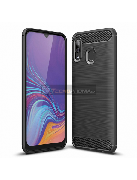 Funda TPU carbon Samsung Galaxy A30 A305 negra