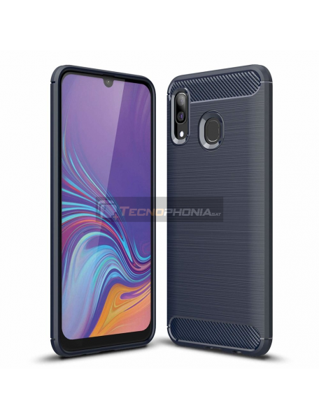 Funda TPU carbon Samsung Galaxy A30 A305 azul