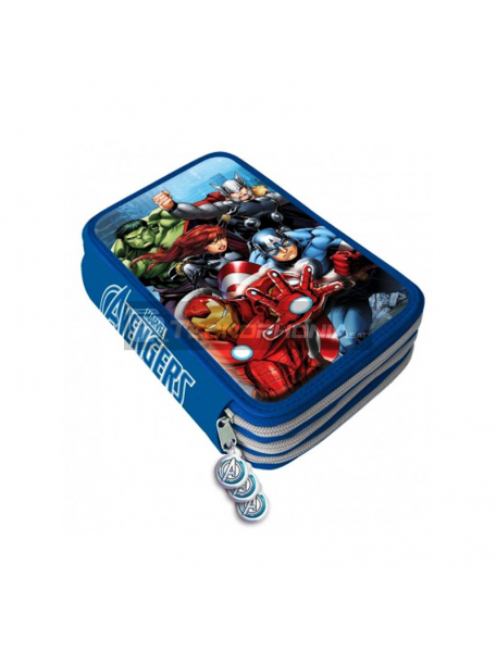 Estuche Vengadores Avengers Marvel triple cremallera