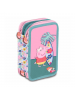 Estuche 3 cremalleras Peppa Pig