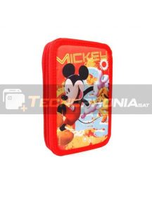 Estuche doble cremallera Mickey Mouse