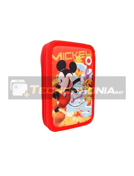 Estuche doble cremallera Mickey Mouse