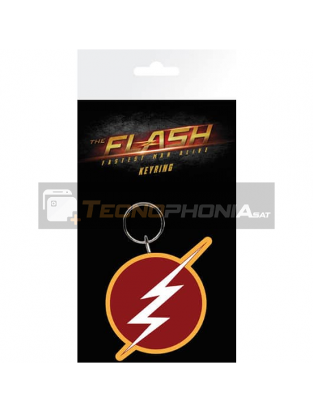 Llavero de goma DC Flash logo