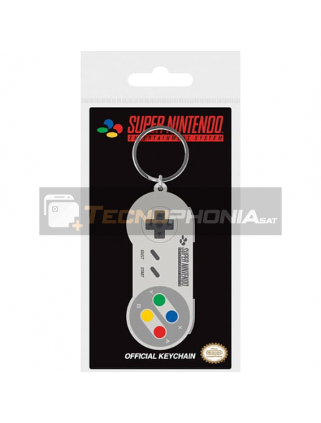 Llavero de goma Nintendo mando SNES