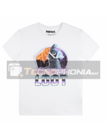 Camiseta infantil Fortnite T.16 Loot blanca