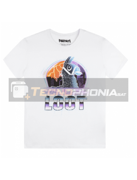 Camiseta infantil Fortnite T.16 Loot blanca