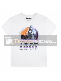 Camiseta infantil Fortnite T.14 Loot blanca