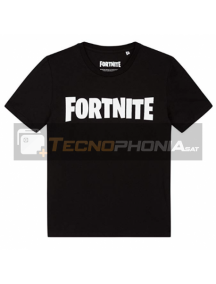 Camiseta infantil Fortnite T.14 Logo negra