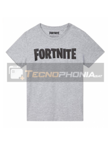 Camiseta Fortnite Talla XL Logo gris