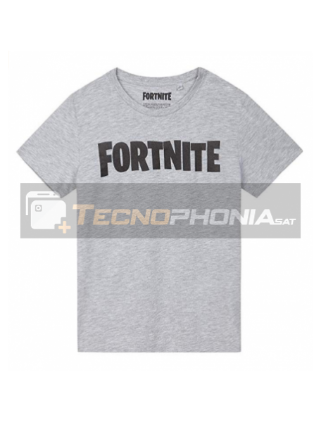 Camiseta Fortnite Talla XXL Logo gris