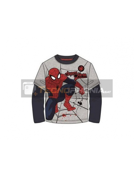 Camiseta manga larga niño Spiderman - Super Hero Talla 8