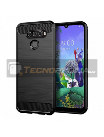 Funda TPU Carbon LG Q60 negra