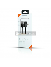 Cable USB iPhone Lightning Jellico K18 + adaptador mini jack 3.5mm