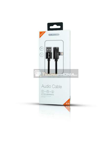 Cable USB iPhone Lightning Jellico K18 + adaptador mini jack 3.5mm