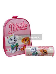 Mochila + portatodo Patrulla Canina - Skye y Everest 30cm