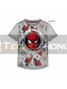 Camiseta niño manga corta Spiderman - cara gris T.98