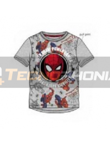 Camiseta niño manga corta Spiderman - cara gris 4 años 104cm