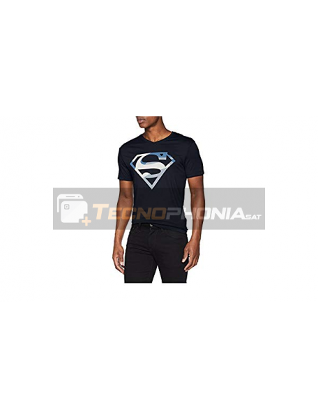 Camiseta adulto manga corta Superman azul marino Talla L