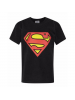 Camiseta adulto manga corta Superman negra Talla XL