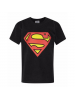 Camiseta adulto manga corta Superman negra Talla XXL