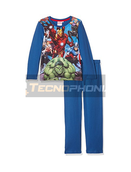 Pijama manga larga niño Los Vengadores azul 6 años 116cm