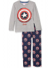 Pijama manga larga niño Capitán América gris - azul 8 años 128cm