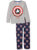 Pijama manga larga niño Capitán América gris - azul 6 años 116cm