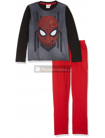 Pijama manga larga niño Spiderman negro - gris - rojo 4 años 104cm