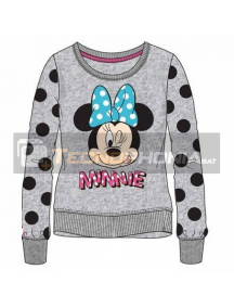 Sudadera Minnie Mouse gris lunares 2 años